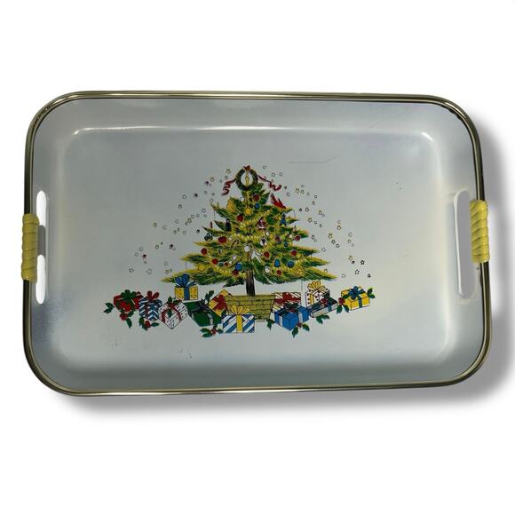 Vintage Apex Lacquer Ware Christmas Tree Tray Set of 3 Sizes Japan Nesting - Picture 5 of 10